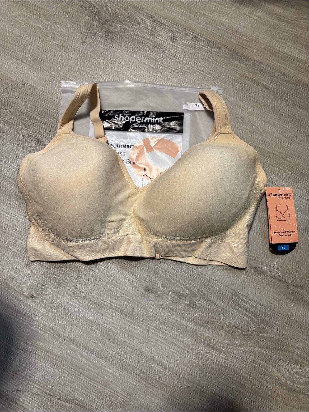 Shapermint Sweetheart Nude Wireless‎ Comfort Bra